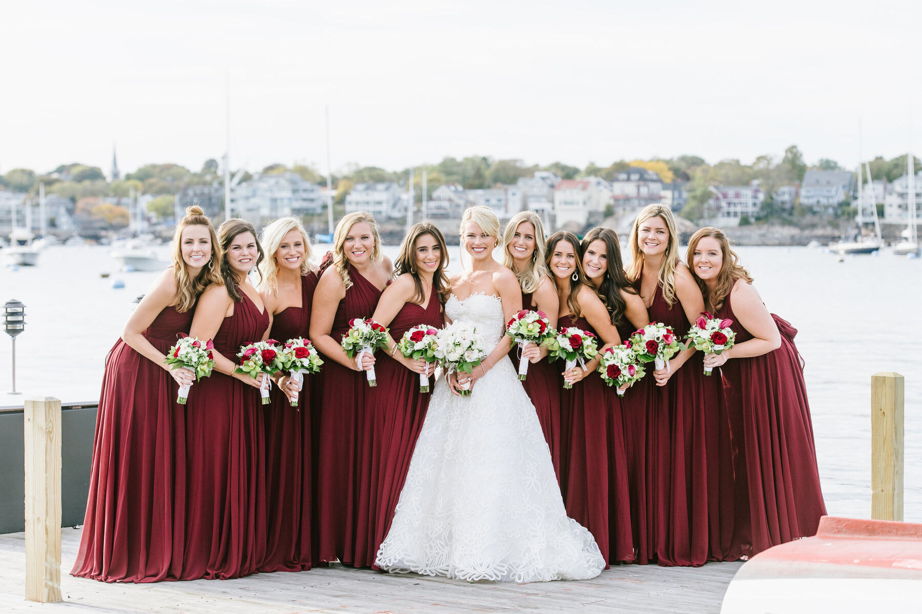 Real Salvy wedding — Burgundy and Wine wedding flowers