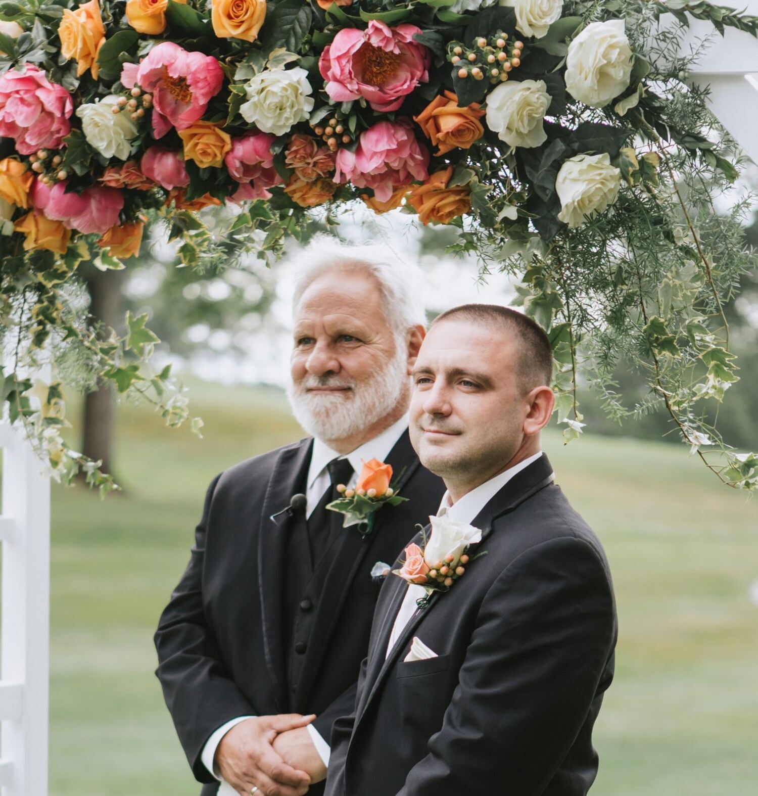 Real Salvy wedding — Coral and Citrus wedding flowers